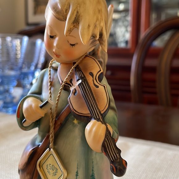 Vintage Hummel Goebel Ceramic Celesial Musician Playing Violin Figurine 7” - Picture 12 of 13
